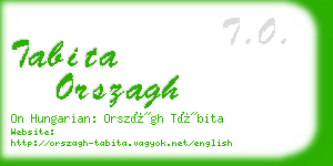 tabita orszagh business card